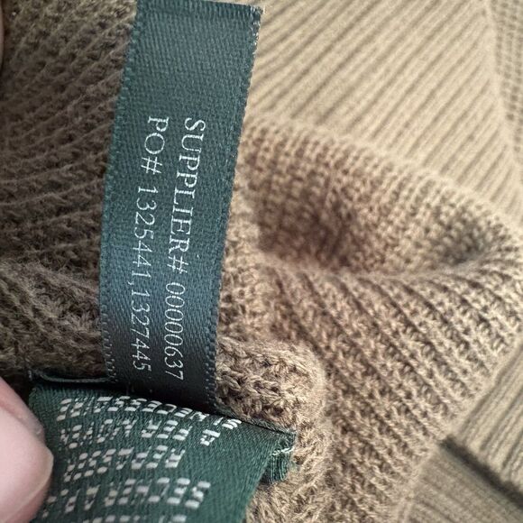 Lauren Ralph Lauren Active Waffle Knit Drawstring High Neck Sweater Women XL - Picture 7 of 8